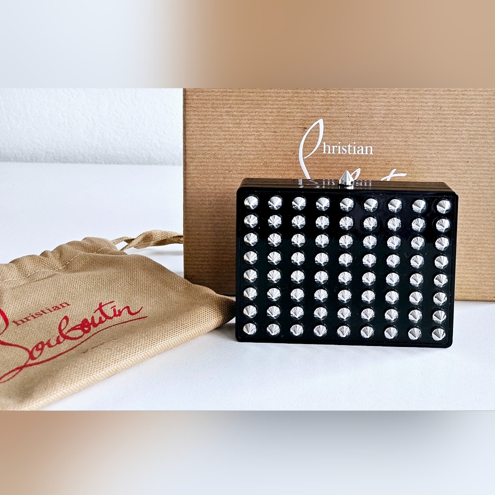 New Unused Christian Louboutin Black Refillable Makeup Case